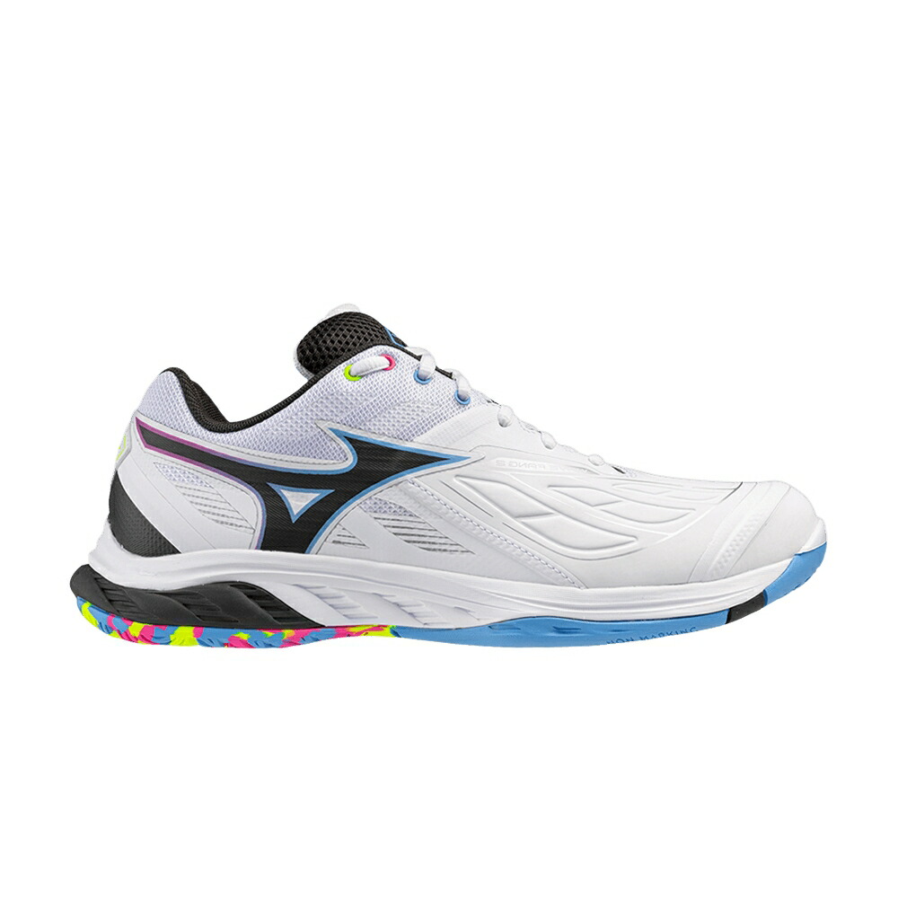 ミズノ ウェーブ ウェイブ 白色 ホワイト 青色 ブルー 'WHITE BLUE' スニーカー メンズ MIZUNO WAVE FANG 2 WIDE / WHITE BLUE