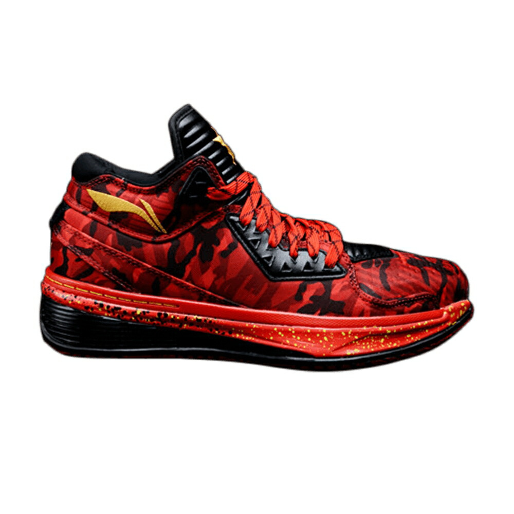 リーニン ウェイド 赤 レッド 黒色 ブラック 黄色 イエロー CREW スニーカー メンズ LI-NING WAY OF WADE 2 / RED BLACK YELLOW
