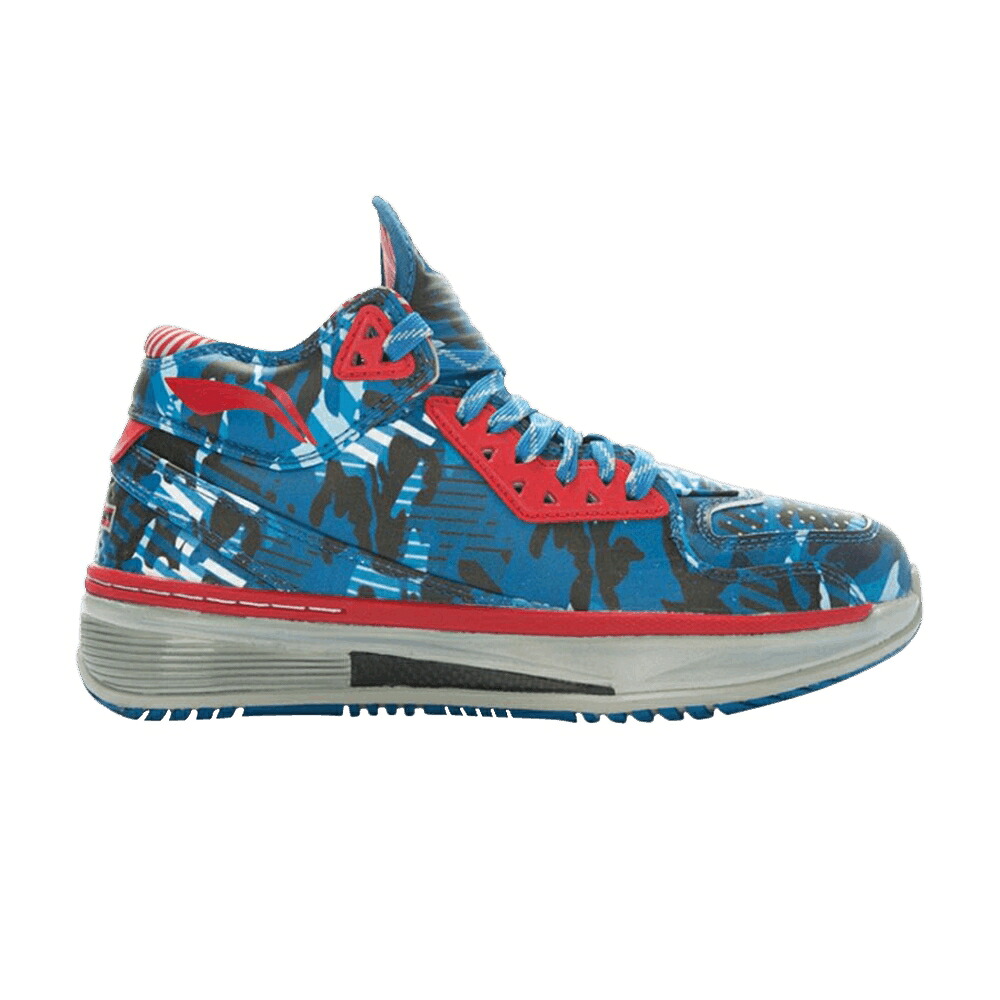 リーニン ウェイド 青味 青み 間鴨柄 \u0027VETERAN\u0027 スニーカー メンズ LI-NING WAY OF WADE 2 / BLUE CAMO