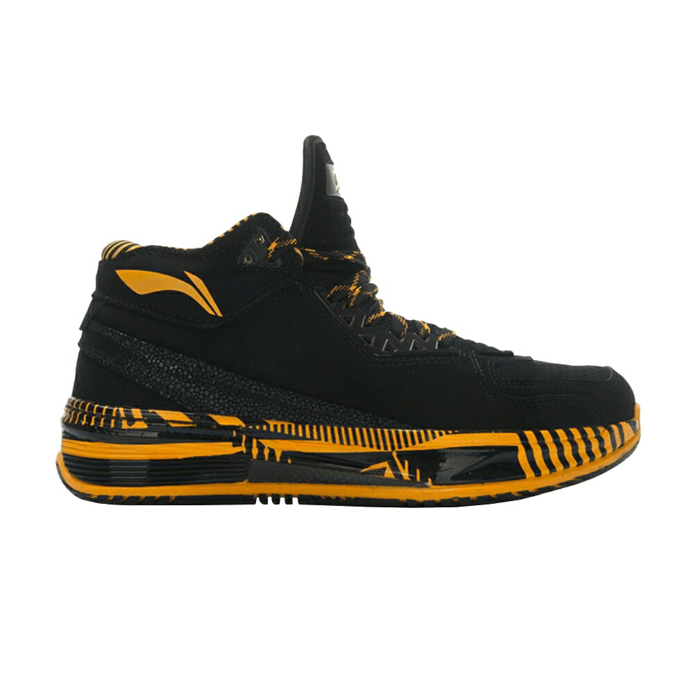 リーニン ウェイド 黒いこと 黒いこと 黄味がかった 黄色 \u0027CAUTION\u0027 スニーカー メンズ LI-NING WAY OF WADE 2 / BLACK YELLOW