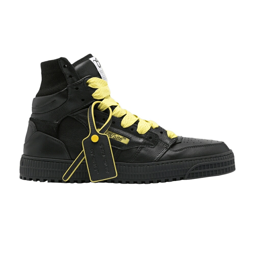 オフホワイト ハイ 黒色 ブラック 黄色 イエロー 3.0 'BLACK YELLOW' スニーカー メンズ OFF-WHITE OFF-COURT HIGH / BLACK YELLOW|スニケス