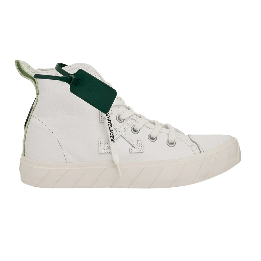 オフホワイト 靴 スニーカー ミッド 白色 ホワイト WHITE LEATHER メンズ OFF-WHITE VULC SNEAKER MID / WHITE WHITE