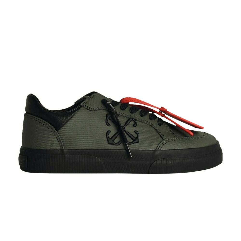 オフホワイト 緑 グリーン 黒色 ブラック 'MILITARY BLACK' スニーカー メンズ OFF-WHITE NEW LOW VULCANIZED GREEN / MILITARY GREEN BLACK|スニケス