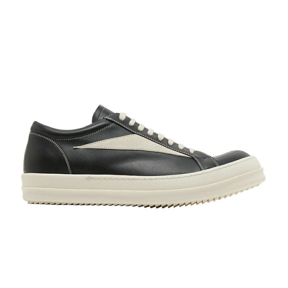 リックオウエンス ビンテージ ヴィンテージ 黒色 ブラック 'BLACK MILK' スニーカー メンズ RICK OWENS RICK OWENS LUXOR VINTAGE LOW / BLACK MILK MILK