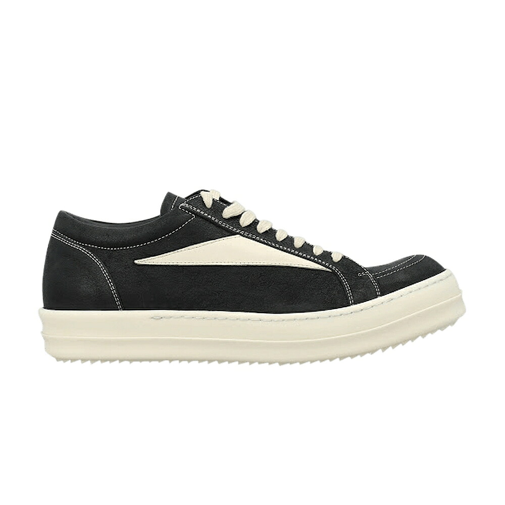 リックオウエンス ビンテージ ヴィンテージ 靴 スニーカー 黒いこと 黒いこと \u0027BLACK NUBUCK\u0027 メンズ RICK OWENS RICK OWENS LUXOR VINTAGE SNEAKER / BLACK MILK MILK