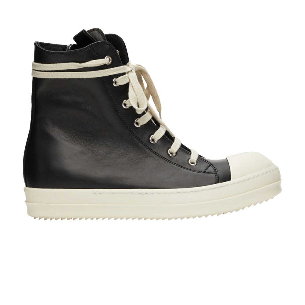 リックオウエンス ハイ 黒色 ブラック 'BLACK MILK' スニーカー メンズ RICK OWENS RICK OWENS PHLEGETHON HIGH / BLACK MILK MILK｜スニケス