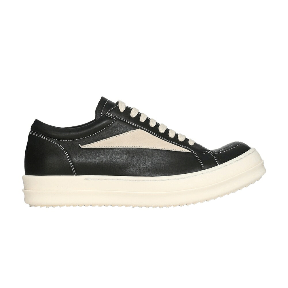 リックオウエンス ビンテージ ヴィンテージ 黒色 ブラック 'BLACK MILK' スニーカー レディース RICK OWENS RICK OWENS WMNS HOLLYWOOD VINTAGE LOW / BLACK MILK MILK｜スニケス