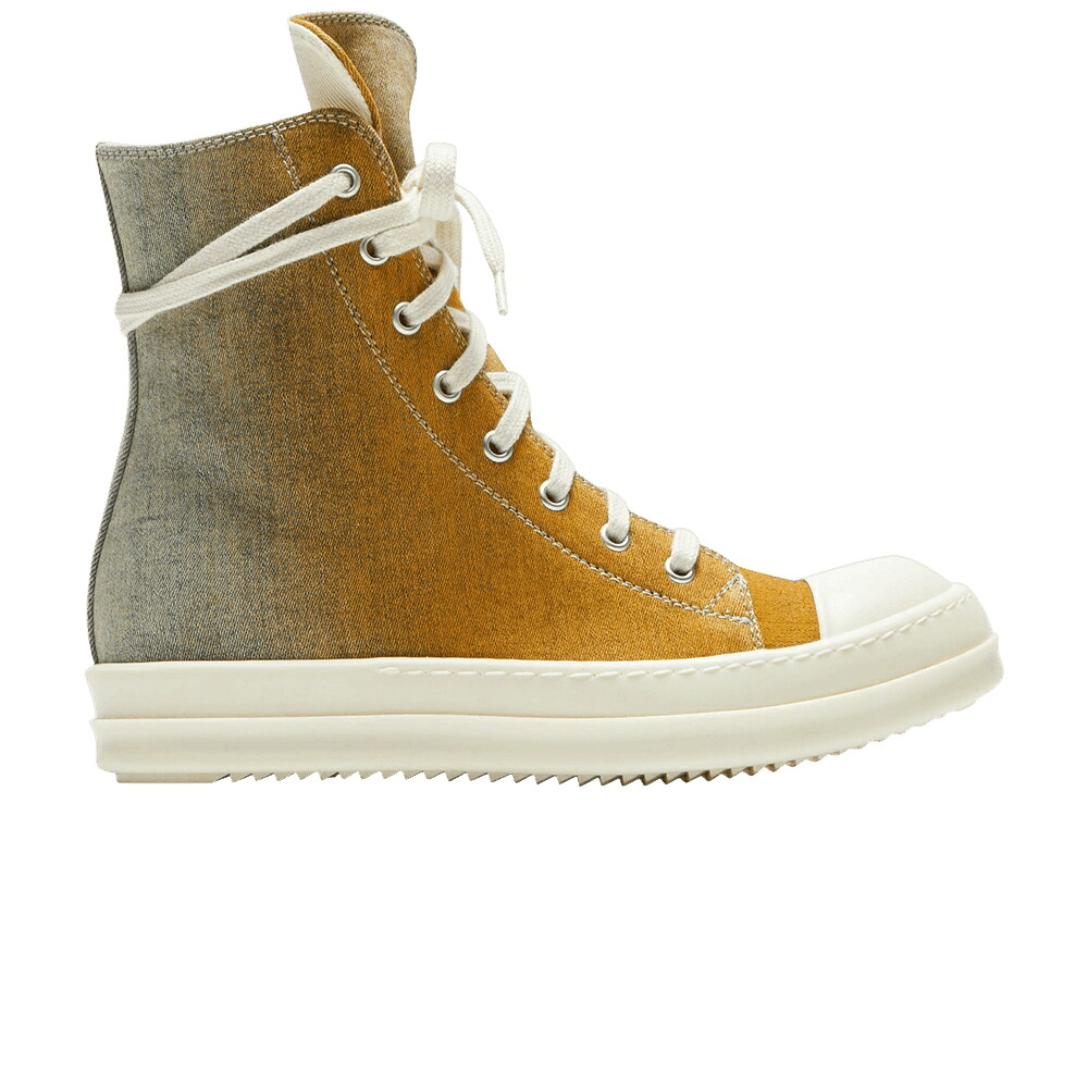 リックオウエンス デニム ハイ 橙 オレンジ スカイ 'SKY DEGRADE' スニーカー レディース RICK OWENS RICK OWENS WMNS DRKSHDW LIDO DENIM HIGH ORANGE / SKY ORANGE DEGRADE MILK MILK|スニケス