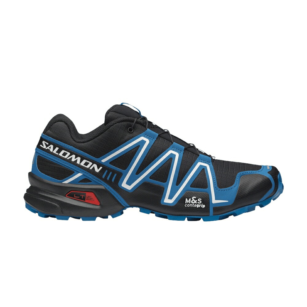 サロモン 黒いこと 黒いこと 青味 青色 白いこと 白いこと \u0027BLACK BLUE\u0027 スニーカー メンズ SALOMON SPEEDCROSS 3 MYKONOS / BLACK MYKONOS BLUE WHITE
