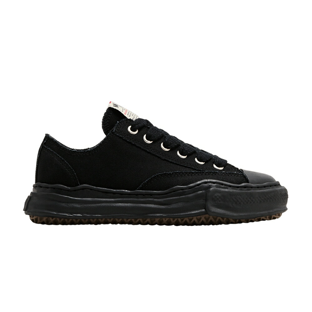 メゾン ミハラヤスヒロ 黒色 ブラック 'TRIPLE BLACK' スニーカー メンズ MAISON MIHARA YASUHIRO MAISON MIHARA YASUHIRO PETERSON OG SOLE CANVAS LOW / BLACK BLACK
