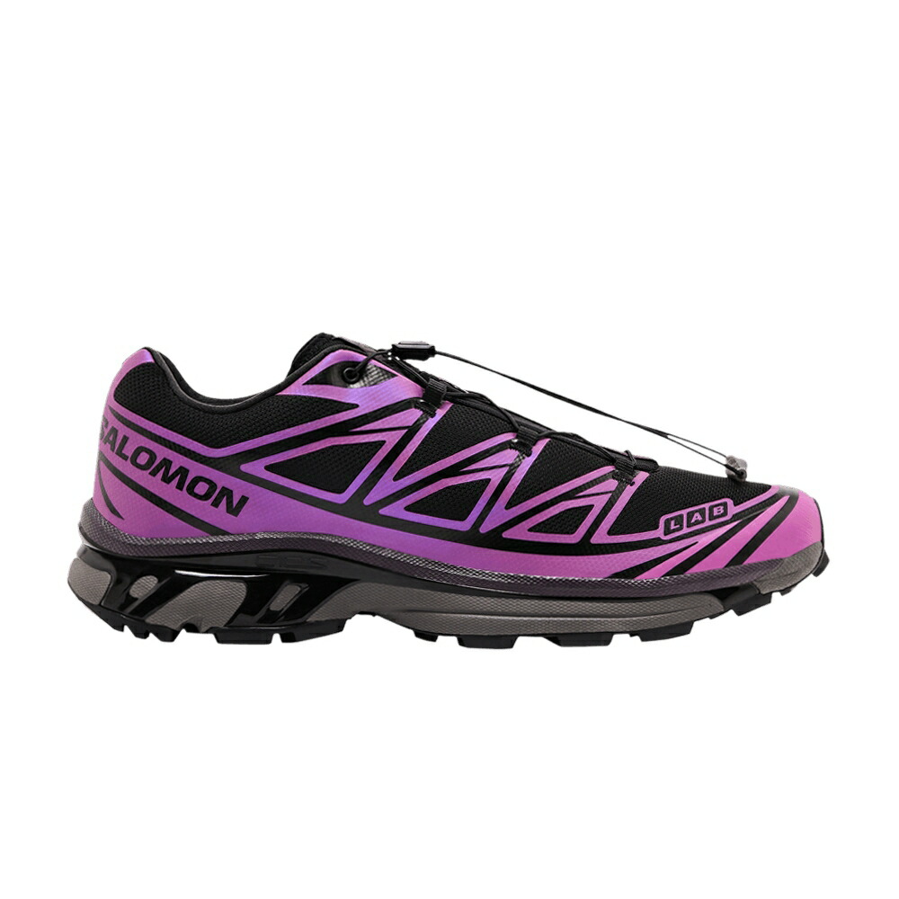 サロモン 黒色 ブラック 'IRIDESCENT PACK' スニーカー メンズ SALOMON XT-6 / BLACK HOLLYHOCK PLUM PERFECT