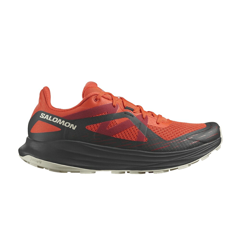 サロモン ウルトラ フローレス 黒色 ブラック 'CHERRY MILK' スニーカー メンズ SALOMON ULTRA FLOW TOMATO BLACK ALMOND / CHERRY TOMATO BLACK ALMOND MILK