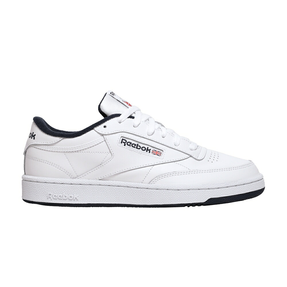 リーボック クラブ 白色 ホワイト 紺色 ネイビー 'WHITE NAVY' スニーカー メンズ REEBOK CLUB C 85 / WHITE NAVY
