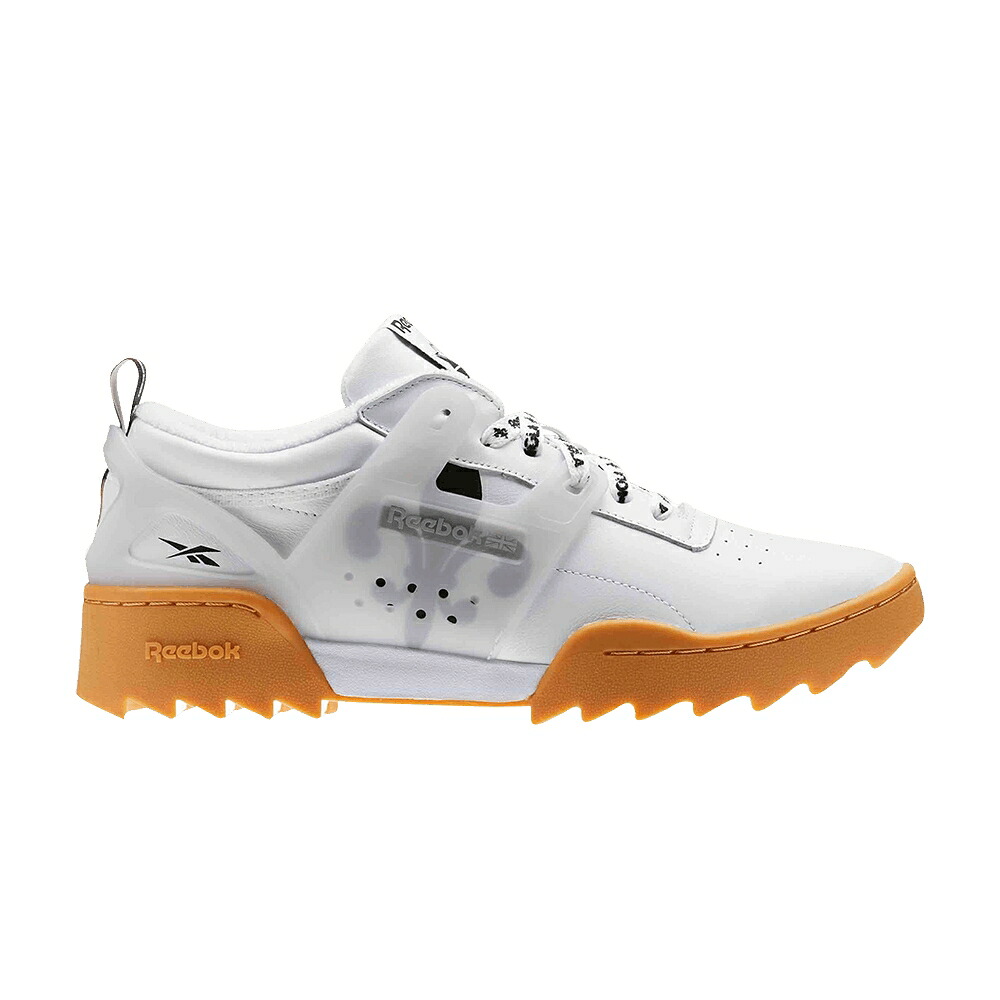 リーボック ワークアウト 白色 ホワイト 黒色 ブラック 灰色 グレー '3:AM NOLA' スニーカー メンズ REEBOK WORKOUT ADV RIPPLE / WHITE BLACK SKULL GREY｜スニケス