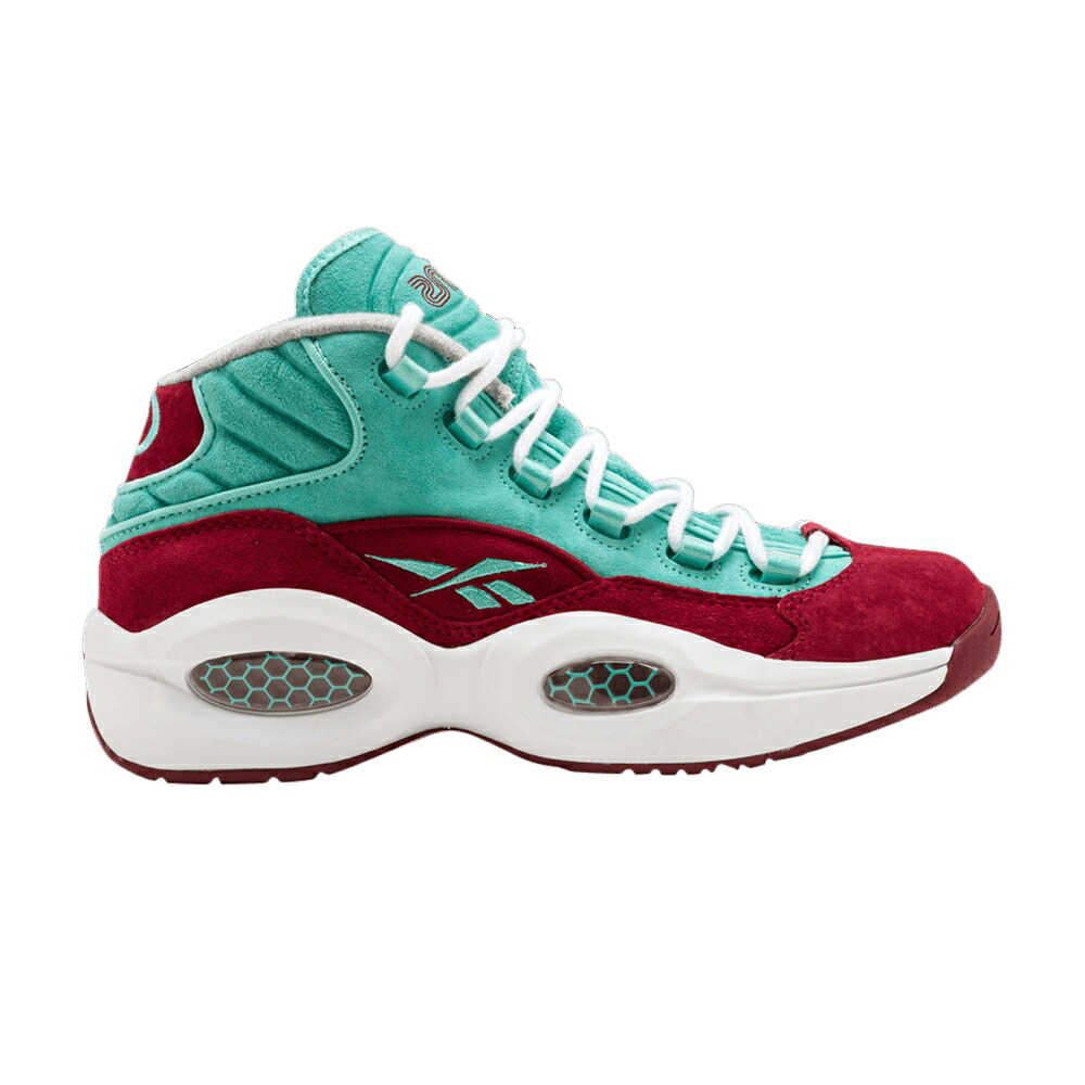 リーボック クエスチョン ミッド 赤 レッド アクア 白色 ホワイト クエスチョンミッド 'A NOTHING' スニーカー メンズ REEBOK SNEAKERSNSTUFF X QUESTION MID SHOE ABOUT / RED AQUA WHITE|スニケス