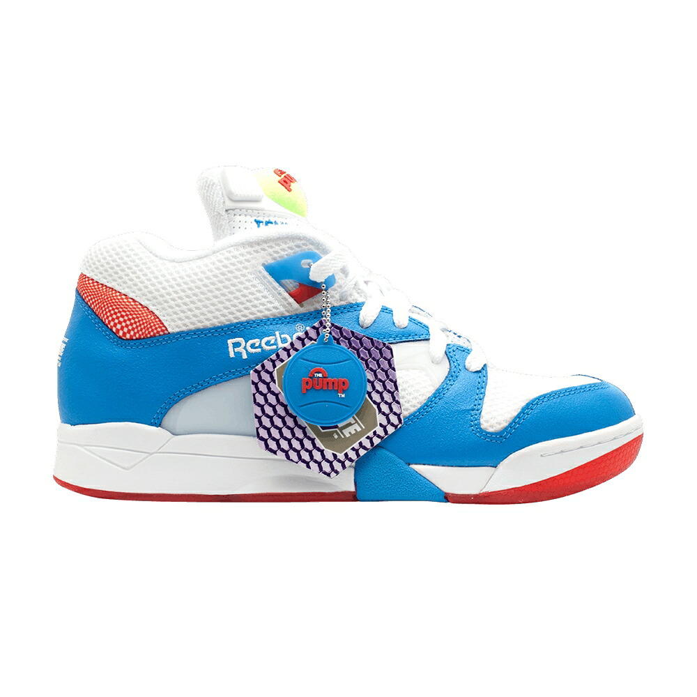 リーボック コート ビクトリー ポンプ 白色 ホワイト アズール 青色 ブルー 赤 レッド 'U.S. OPEN' スニーカー メンズ REEBOK COURT VICTORY PUMP UNI / WHITE AZURE BLUE RED CITRON|スニケス
