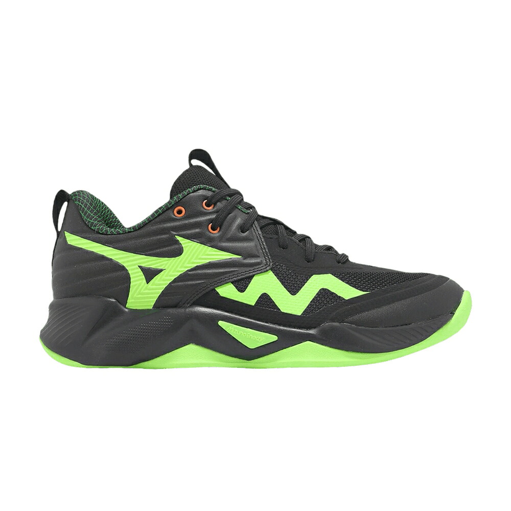ミズノ ウェーブ ウェイブ プロ 黒色 ブラック 緑 グリーン 'BLACK GREEN' スニーカー メンズ MIZUNO WAVE MOMENTUM PRO / BLACK GREEN｜スニケス