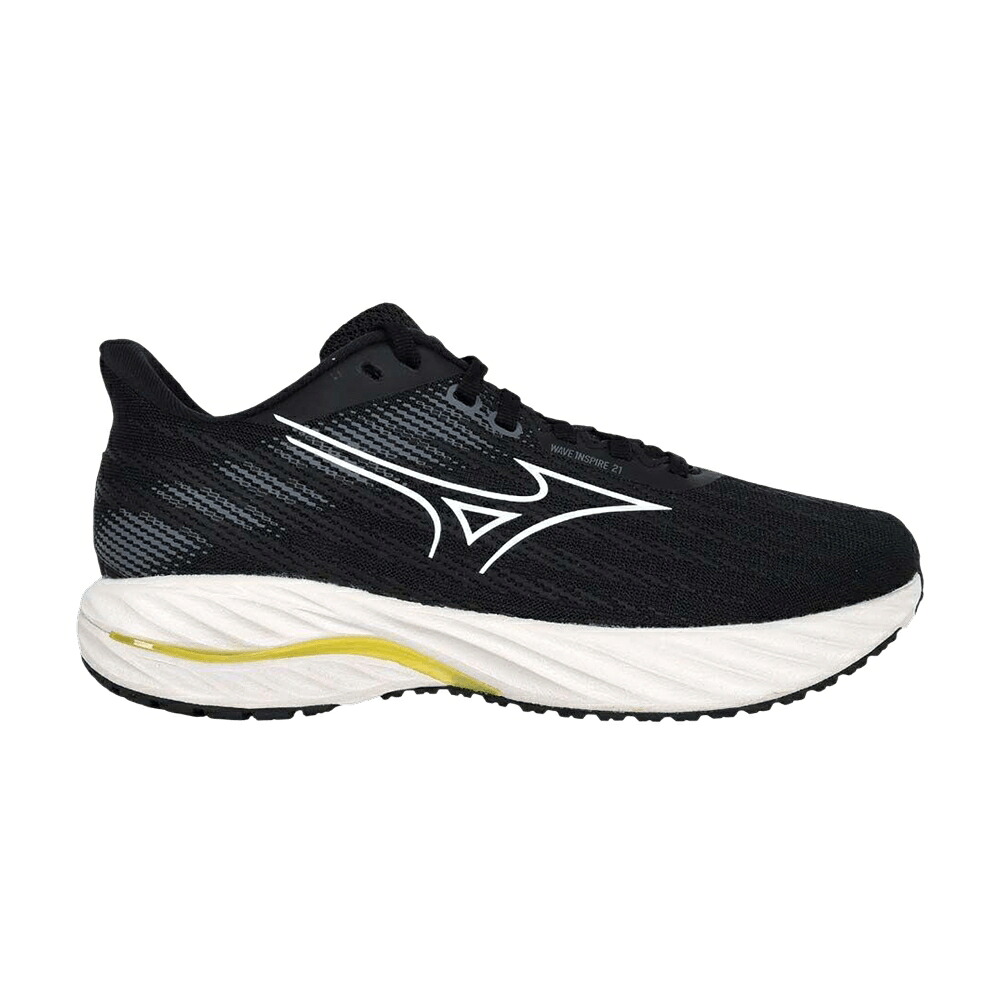 ミズノ ウェーブ ウェイブ 黒色 ブラック 白色 ホワイト 'BLACK WHITE' スニーカー レディース MIZUNO WMNS WAVE INSPIRE 21 SUPER WIDE / BLACK WHITE