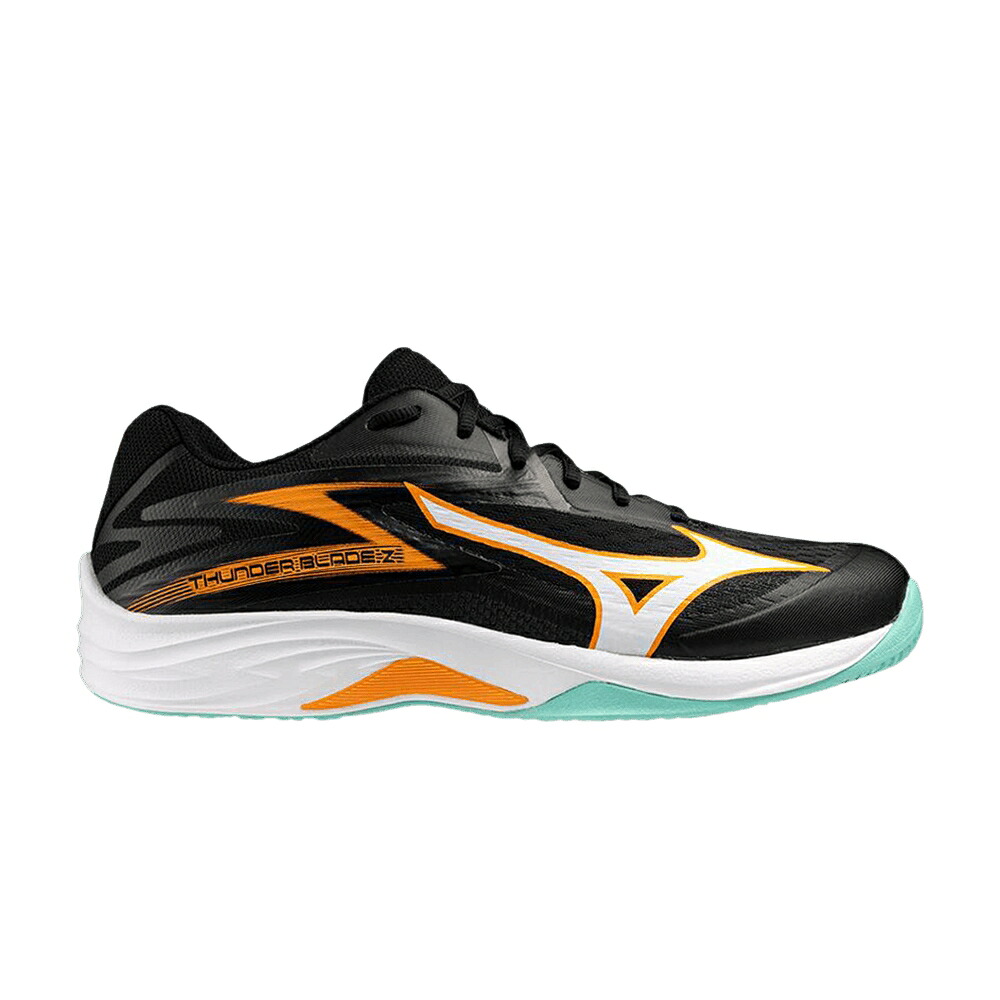 ミズノ サンダー 黒色 ブラック 緑 グリーン 'BLACK TANGELO' スニーカー メンズ MIZUNO THUNDER BLADE Z / BLACK TANGELO ICE GREEN