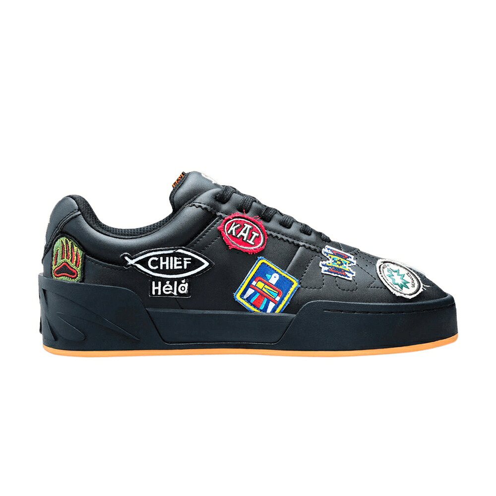 黒色 ブラック 'BLACK PATCHES' スニーカー メンズ ANTA H L STYLE LIMITED / BLACK PATCHES