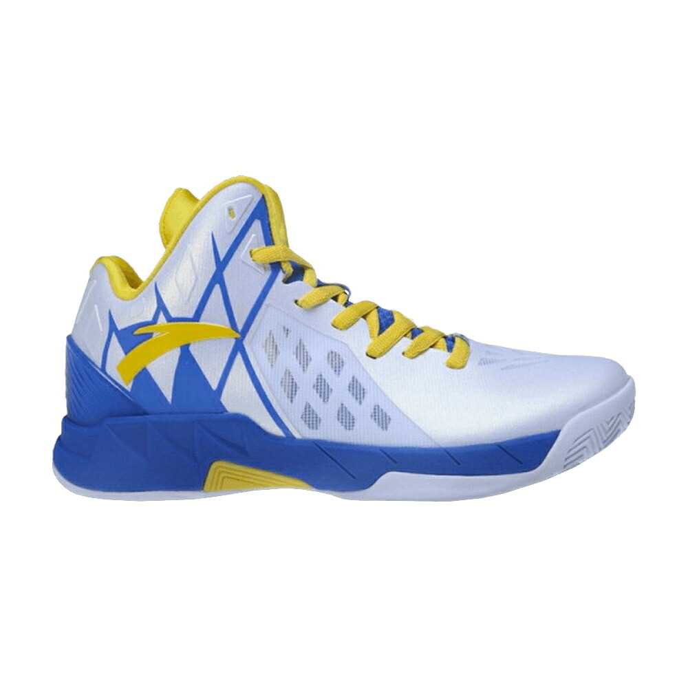 白色 ホワイト 青色 ブルー 黄色 イエロー 'HOME COURT' スニーカー メンズ ANTA KLAY THOMPSON / WHITE BLUE EGG YELLOW|スニケス