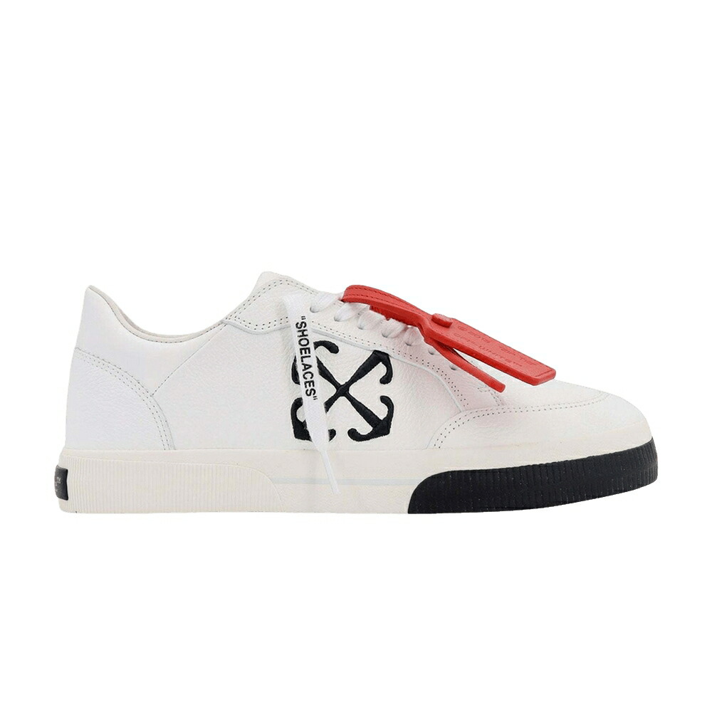 オフホワイト 黒色 ブラック 白色 ホワイト 'WHITE BUMPER' スニーカー メンズ OFF-WHITE NEW LOW VULCANIZED BLACK / WHITE BLACK
