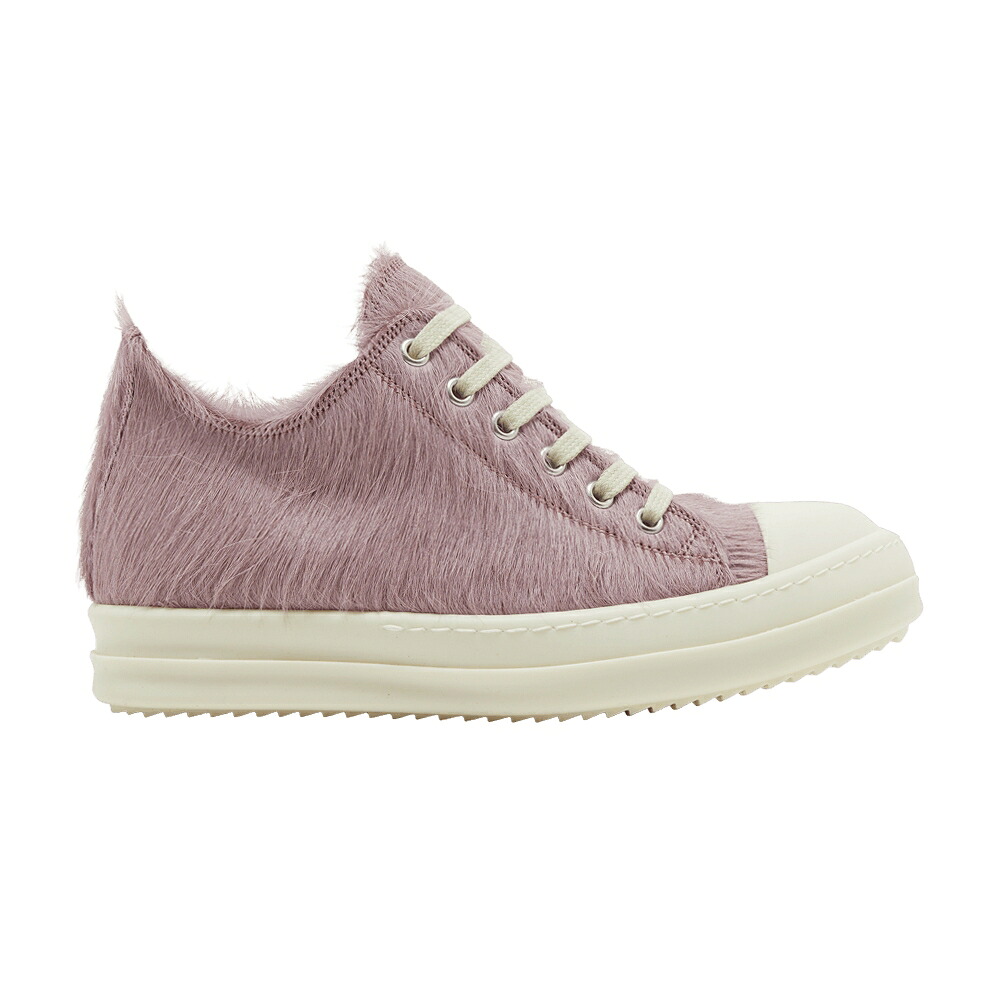 リックオウエンス 靴 スニーカー ピンク 'DUSTY FUR' レディース RICK OWENS RICK OWENS WMNS LIDO RUNWAY LOW SNEAKER PINK COW / DUSTY PINK MILK MILK|スニケス