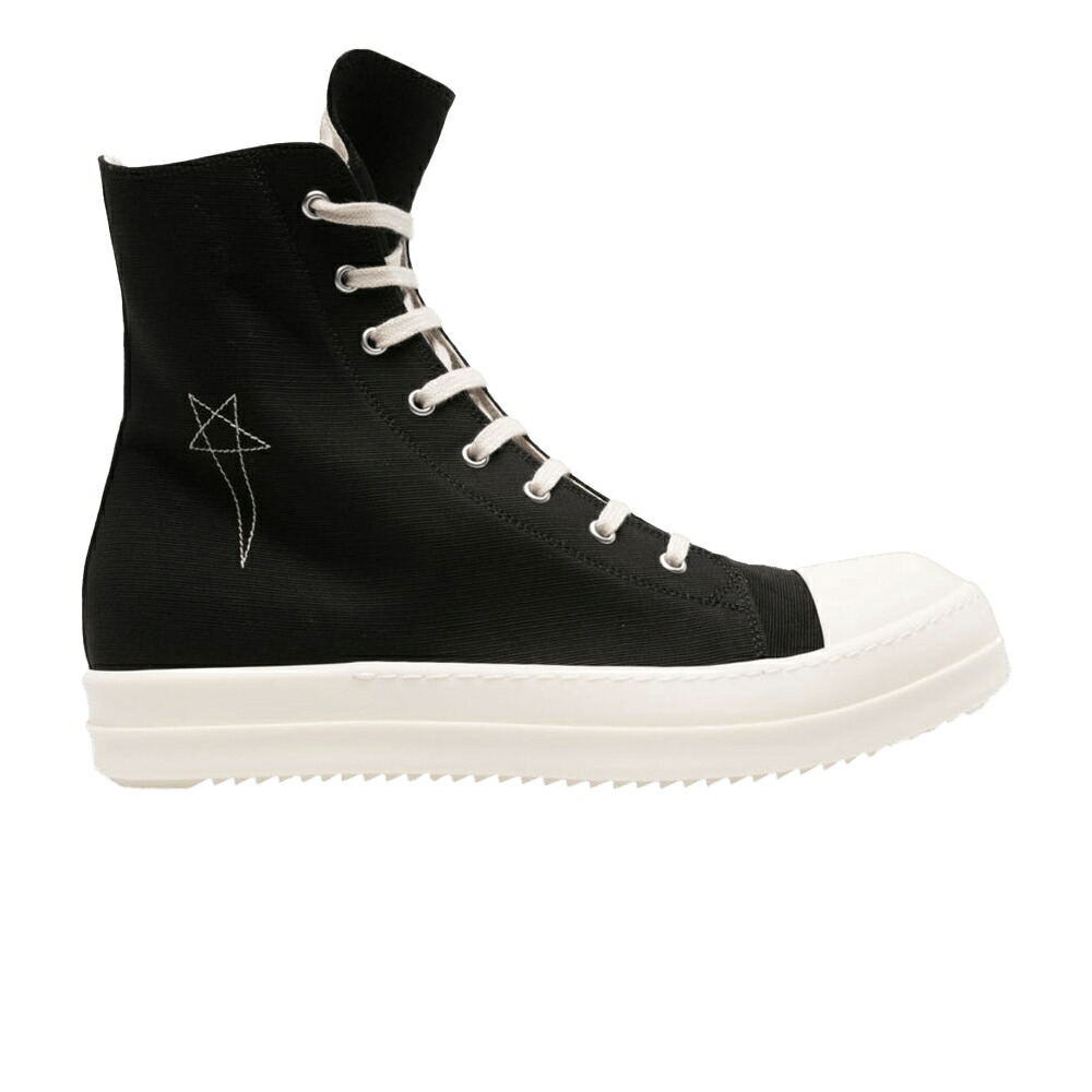 リックオウエンス ハイ 黒色 ブラック 'BLACK MILK' スニーカー メンズ RICK OWENS RICK OWENS DRKSHDW HOLLYWOOD PENTAGRAM HIGH / BLACK MILK MILK