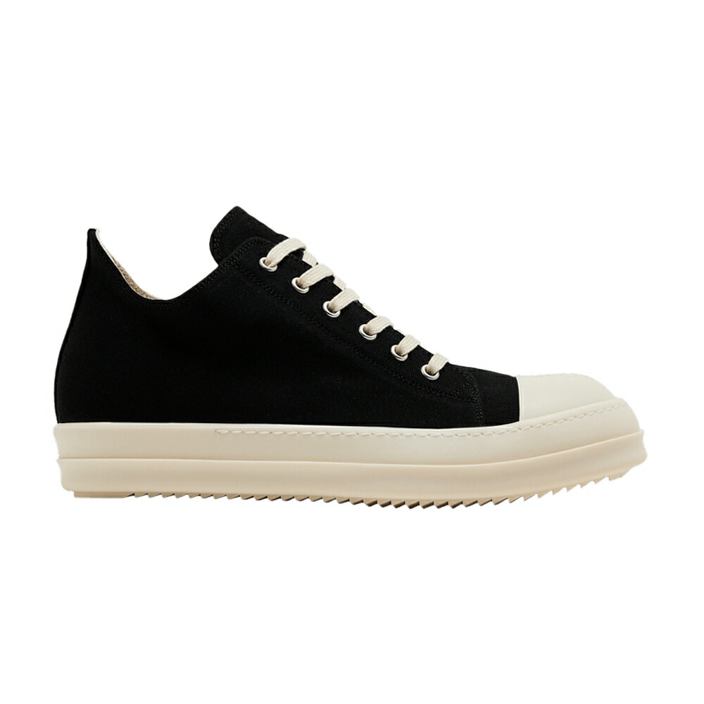 リックオウエンス 黒色 ブラック 'BLACK MILK' スニーカー メンズ RICK OWENS RICK OWENS DRKSHDW HOLLYWOOD LOW / BLACK MILK MILK