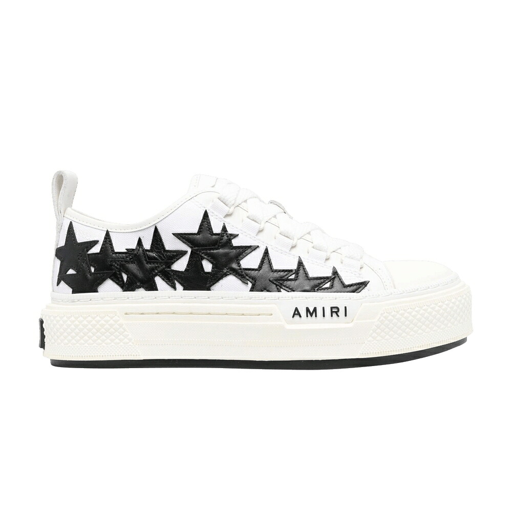 アミリ スターズ コート 白色 ホワイト 黒色 ブラック 'WHITE BLACK' スニーカー レディース AMIRI WMNS STARS COURT LOW / WHITE BLACK