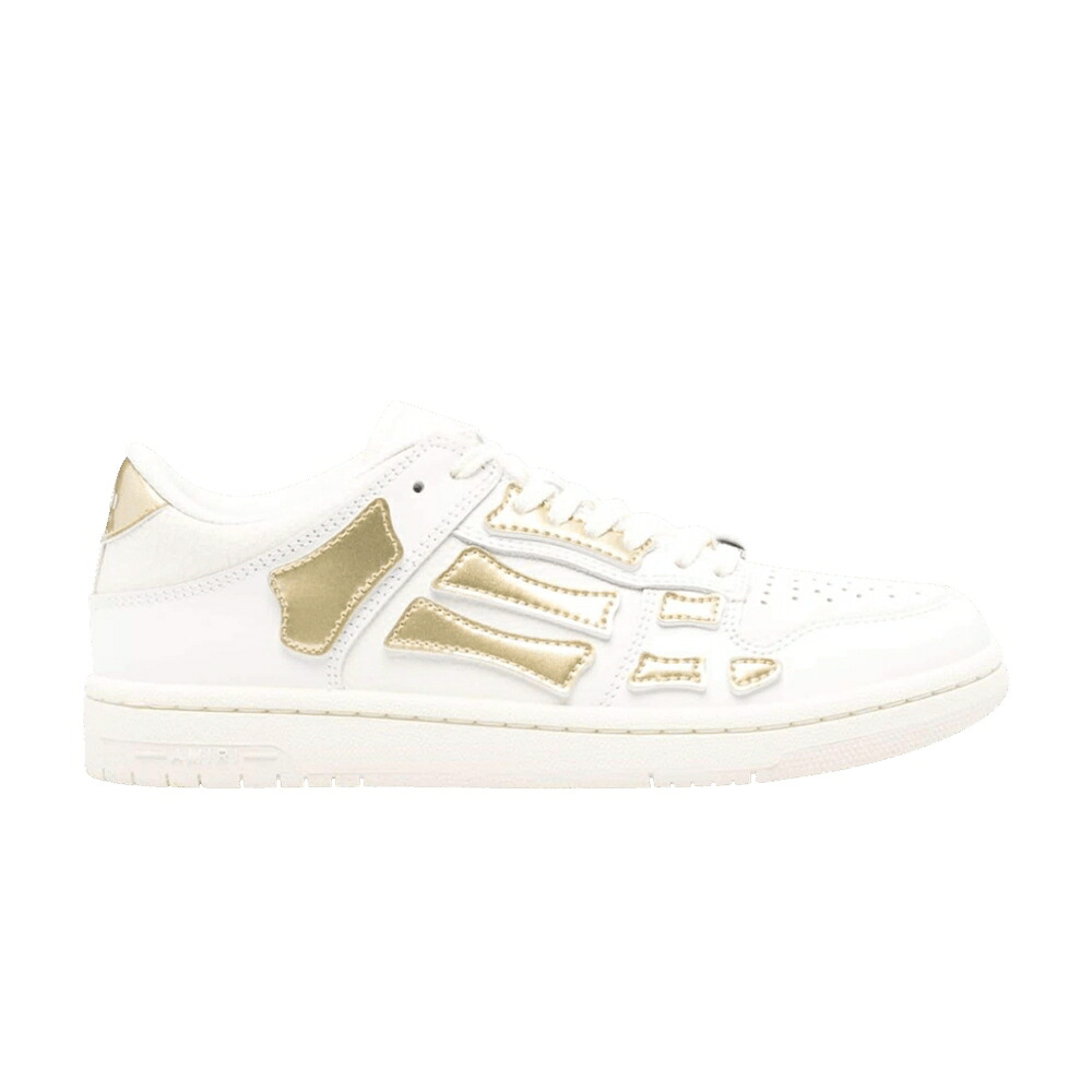 アミリ 白色 ホワイト 銀色 シルバー ' GOLD' スニーカー メンズ AMIRI SKEL TOP LOW METALLIC - WHITE / WHITE SILVER｜スニケス