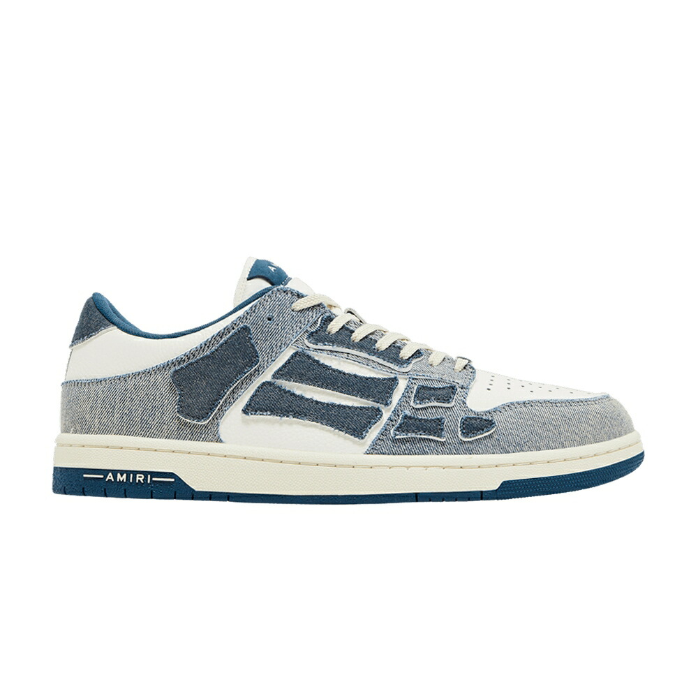 アミリ デニム 青色 ブルー 'VINTAGE BLUE' スニーカー メンズ AMIRI SKEL TOP LOW DENIM - SLATE / SLATE BLUE
