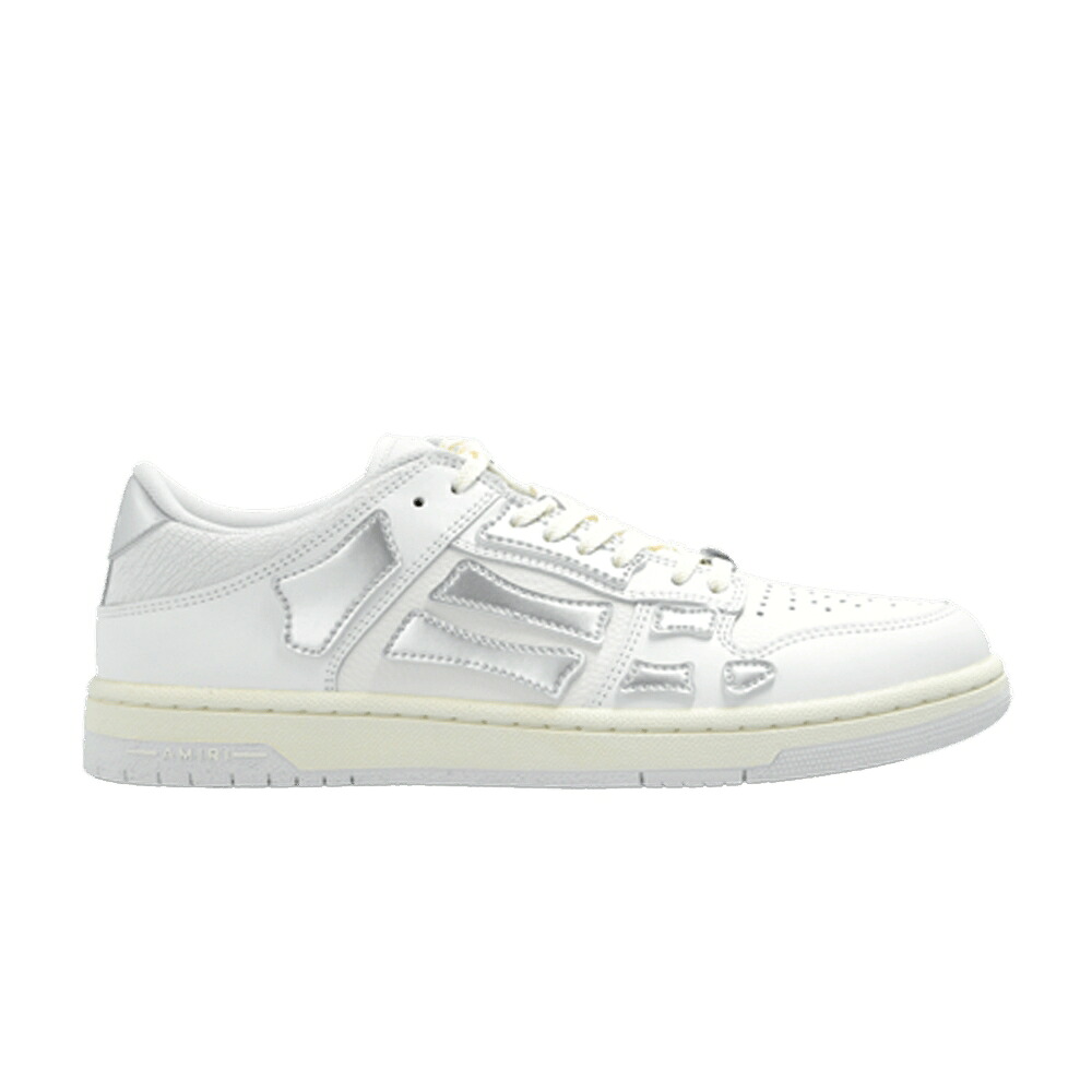 アミリ 白いこと 白いこと ゴールド \u0027 SILVER\u0027 スニーカー レディース AMIRI WMNS SKEL TOP LOW METALLIC - WHITE / WHITE GOLD