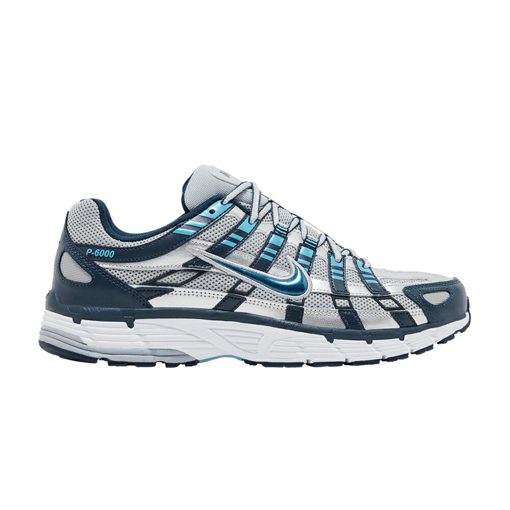 ナイキ 紺色 ネイビー 銀色 シルバー 白色 ホワイト ARMORY SILVER スニーカー メンズ NIKE P-6000 NAVY FLAT / ARMORY NAVY FLAT SILVER WHITE