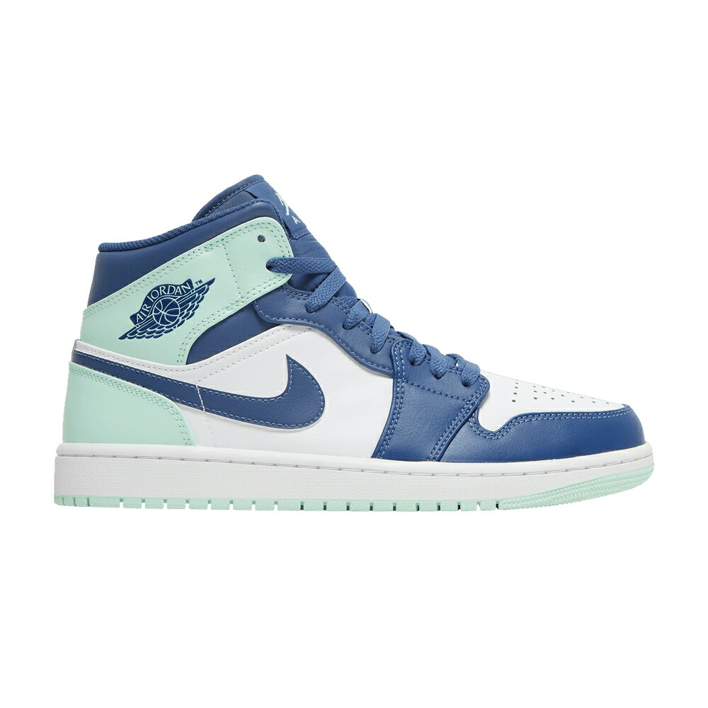 ナイキ ミッド 紺色 ネイビー 白色 ホワイト エアジョーダン BLUE MINT スニーカー メンズ AIR JORDAN AIR JORDAN 1 MID / MYSTIC NAVY MINT FOAM WHITE