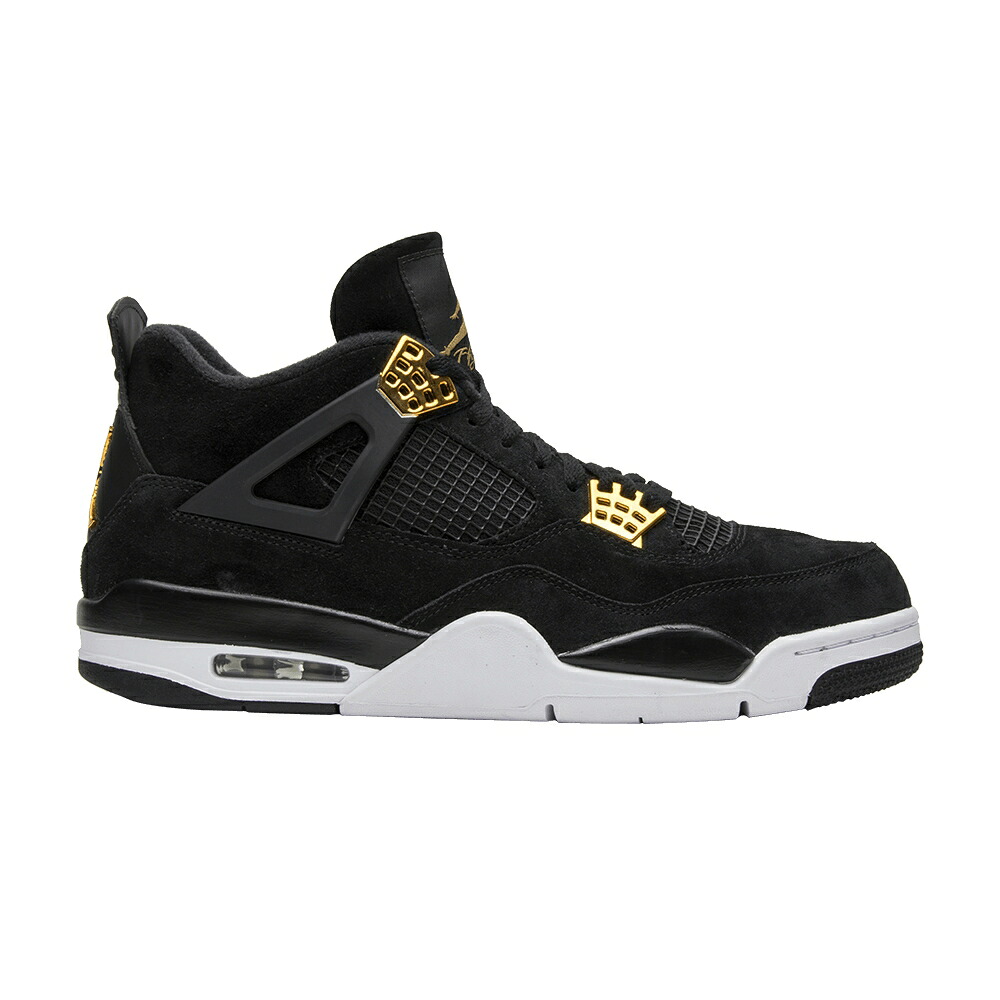 ナイキ 黒いこと 黒いこと ゴールド 白いこと 白いこと エアジョーダン \u0027ROYALTY\u0027 スニーカー メンズ AIR JORDAN AIR JORDAN 4 RETRO / BLACK METALLIC GOLD WHITE