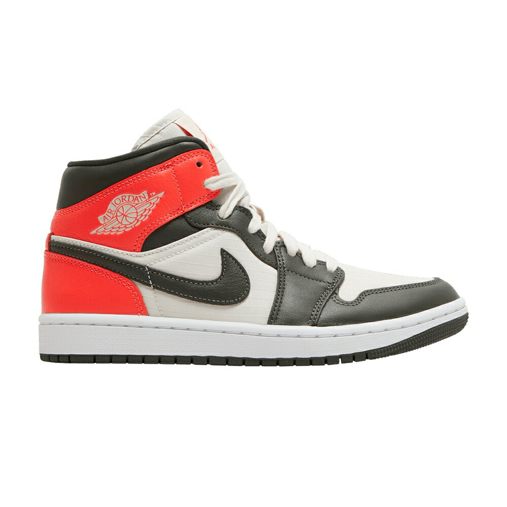 ナイキ ミッド 赤銅色 赤銅色 エアジョーダン \u0027NEWSPRINT\u0027 スニーカー レディース AIR JORDAN WMNS AIR JORDAN 1 MID SE / LIGHT OREWOOD BROWN BRIGHT