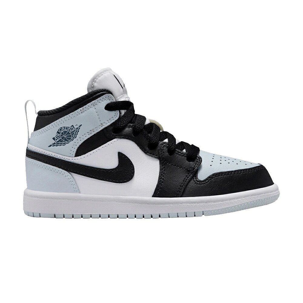 ナイキ ミッド オーラ 黒色 ブラック 青色 ブルー エアジョーダン 'BLACK BLUE' ジュニア キッズ AIR JORDAN AIR JORDAN 1 MID PS AURA SQUADRON / BLACK AURA SQUADRON BLUE BLACK ベビー マタニティ スニーカー
