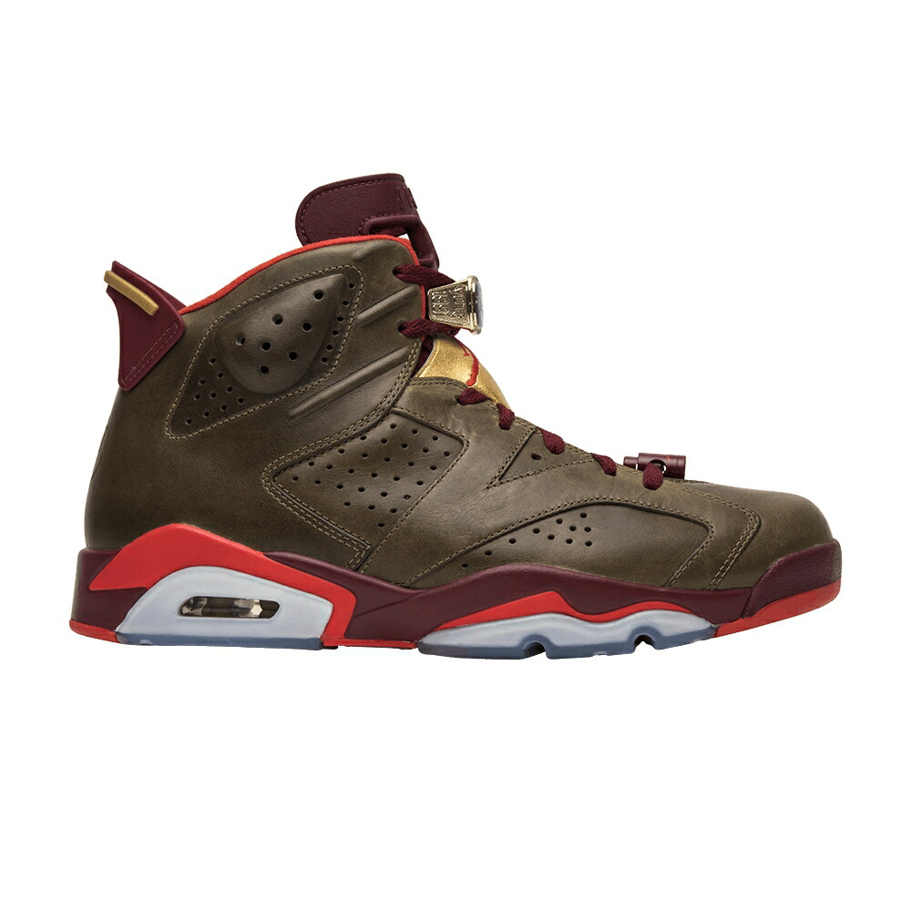 ナイキ 野球クラブ 赤 赤いこと ゴールド エアジョーダン \u0027CIGAR\u0027 スニーカー メンズ AIR JORDAN AIR JORDAN 6 RETRO / RAW UMBER TEAM RED METALLIC GOLD