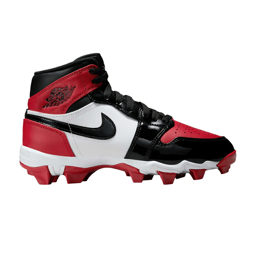 ナイキ ミッド 赤 レッド 白色 ホワイト 黒色 ブラック エアジョーダン 'BRED TOE' ジュニア キッズ AIR JORDAN AIR JORDAN 1 MID CLEAT GS / GYM RED WHITE BLACK ベビー マタニティ スニーカー|スニケス