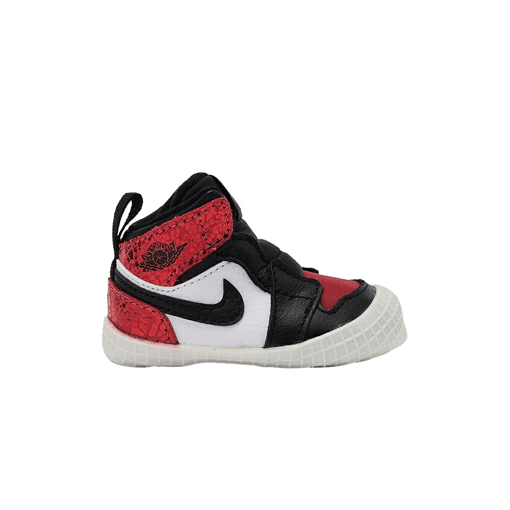 ナイキ 赤 レッド 黒色 ブラック 白色 ホワイト エアジョーダン 'RUBY' スニーカー メンズ AIR JORDAN AIR JORDAN 1 CRIB BOOTIE / VARSITY RED BLACK WHITE|スニケス