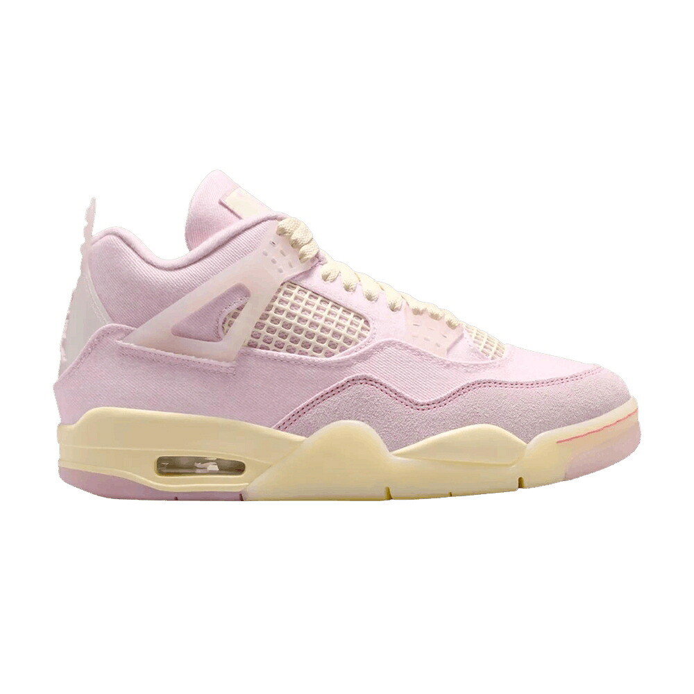 ナイキ パール サクラ色 エアジョーダン \u0027ICED CARMINE\u0027 スニーカー レディース AIR JORDAN WMNS AIR JORDAN 4 RETRO / ICED CARMINE PEARL PINK COCONUT