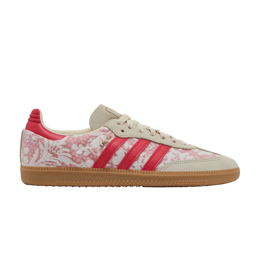 アディダス サンバ 白色 ホワイト クリーム 'KAZUSA PATTERN' スニーカー レディース ADIDAS LIBERTY LONDON X WMNS SAMBA OG / FOOTWEAR WHITE CREAM WHITE