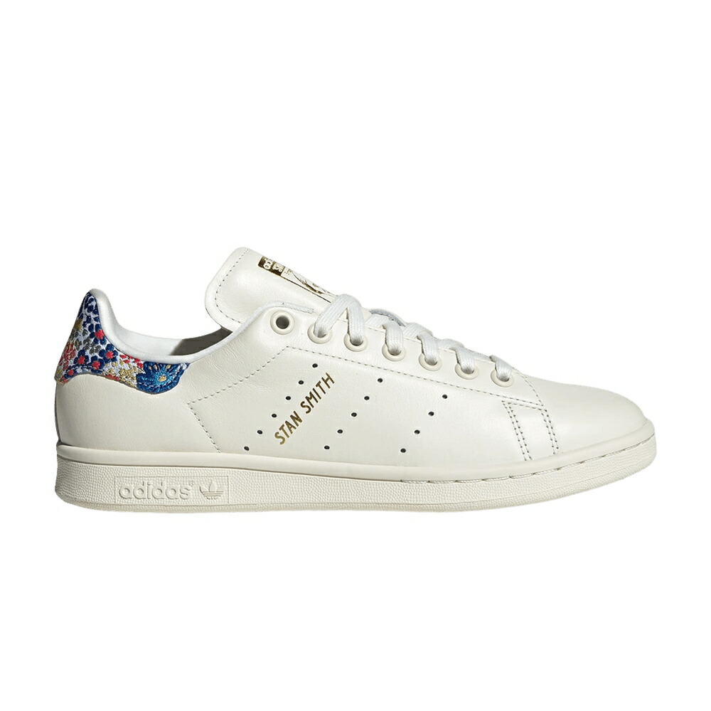 アディダス 白いこと 白いこと ゴールド 姿勢為損ない \u0027FLORAL WHITE\u0027 スニーカー レディース ADIDAS LIBERTY LONDON X WMNS STAN SMITH EMBROIDERY - OFF / OFF WHITE GOLD METALLIC SUPPLIER