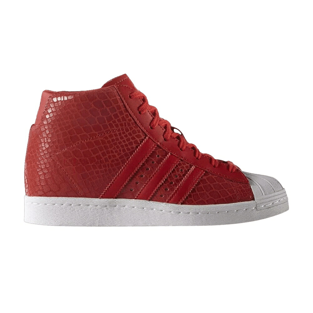 アディダス はやりっ児 赤 赤いこと 白いこと 白いこと \u0027LUSH RED\u0027 スニーカー レディース ADIDAS WMNS SUPERSTAR UP / LUSH RED LUSH RED FOOTWEAR WHITE