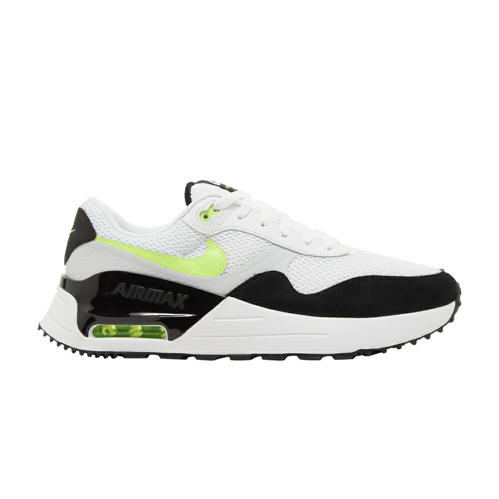 ナイキ マックス 白色 ホワイト ピュア プラチナム 黒色 ブラック エアマックス 'WHITE VOLT' スニーカー メンズ NIKE AIR MAX SYSTM / WHITE VOLT PURE PLATINUM BLACK