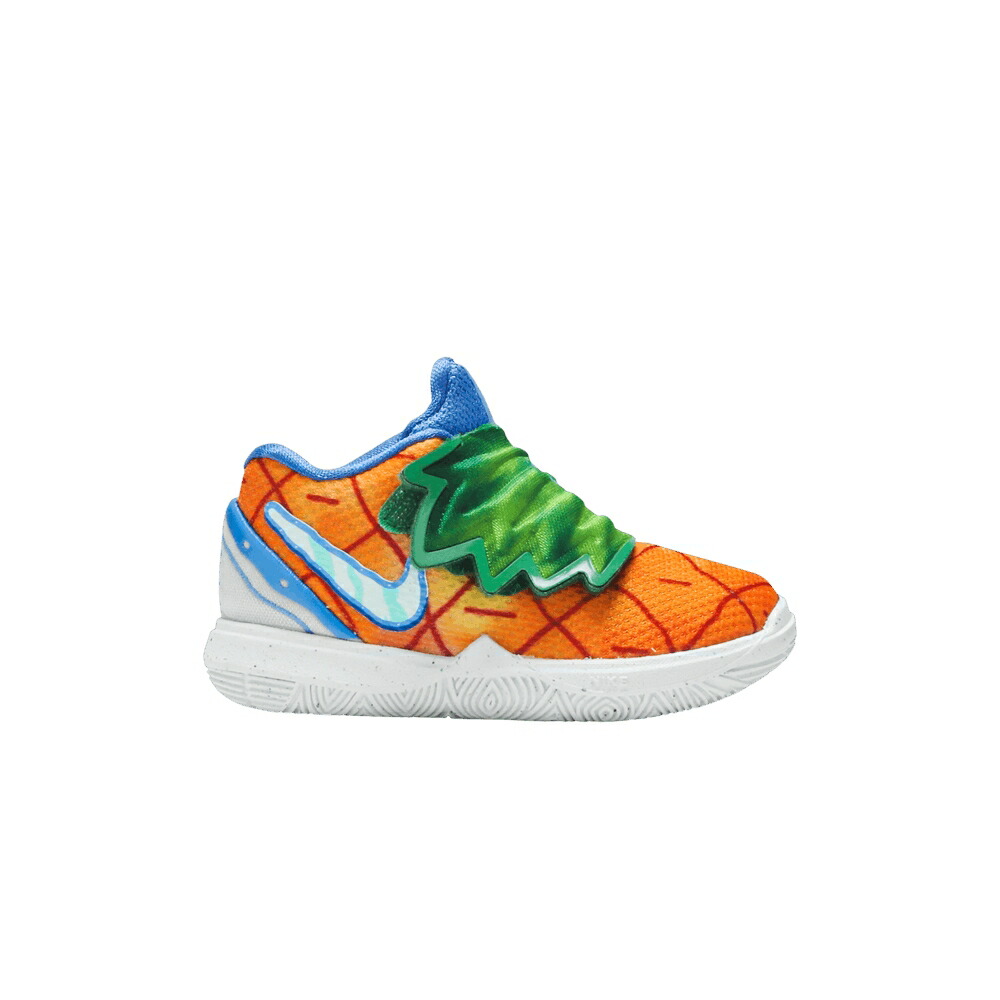 ナイキ スポンジボブ カイリー 橙 オレンジ 'PINEAPPLE HOUSE' ベビー NIKE SPONGEBOB SQUAREPANTS X KYRIE 5 TD / ORANGE PEEL TEAL TINT