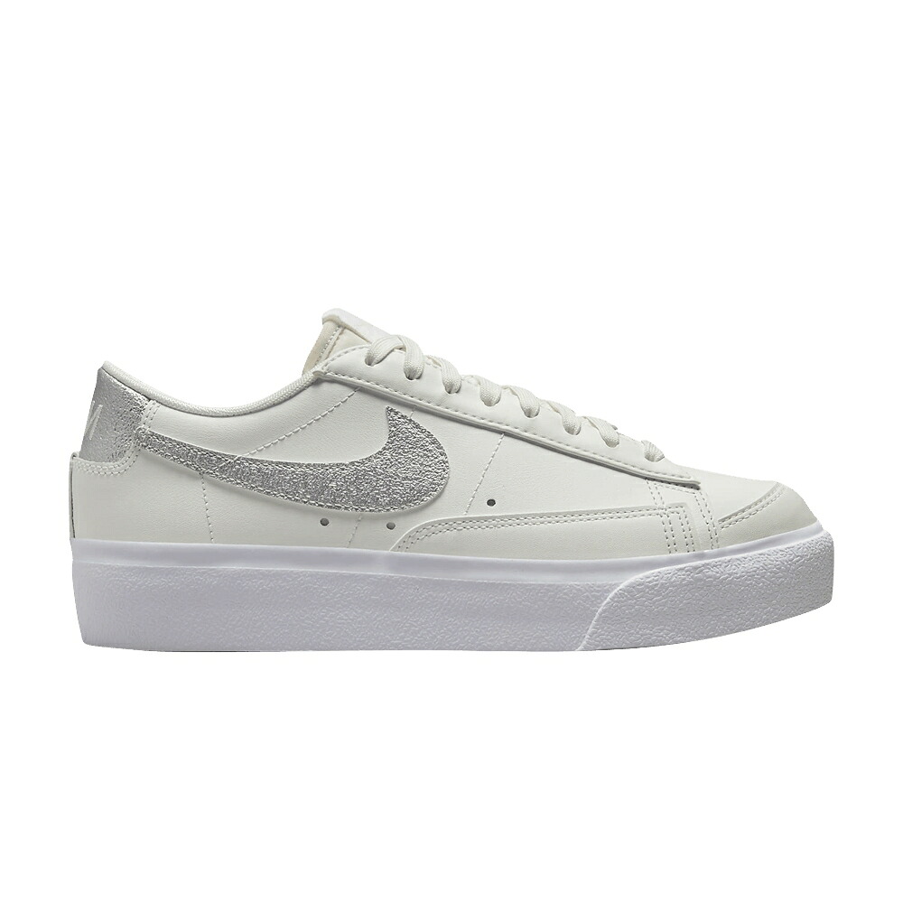 ナイキ ブレイザー 白いこと 白いこと \u0027WHITE SILVER\u0027 スニーカー レディース NIKE WMNS BLAZER LOW PLATFORM METALLIC / SUMMIT WHITE SAIL WHITE METALLIC