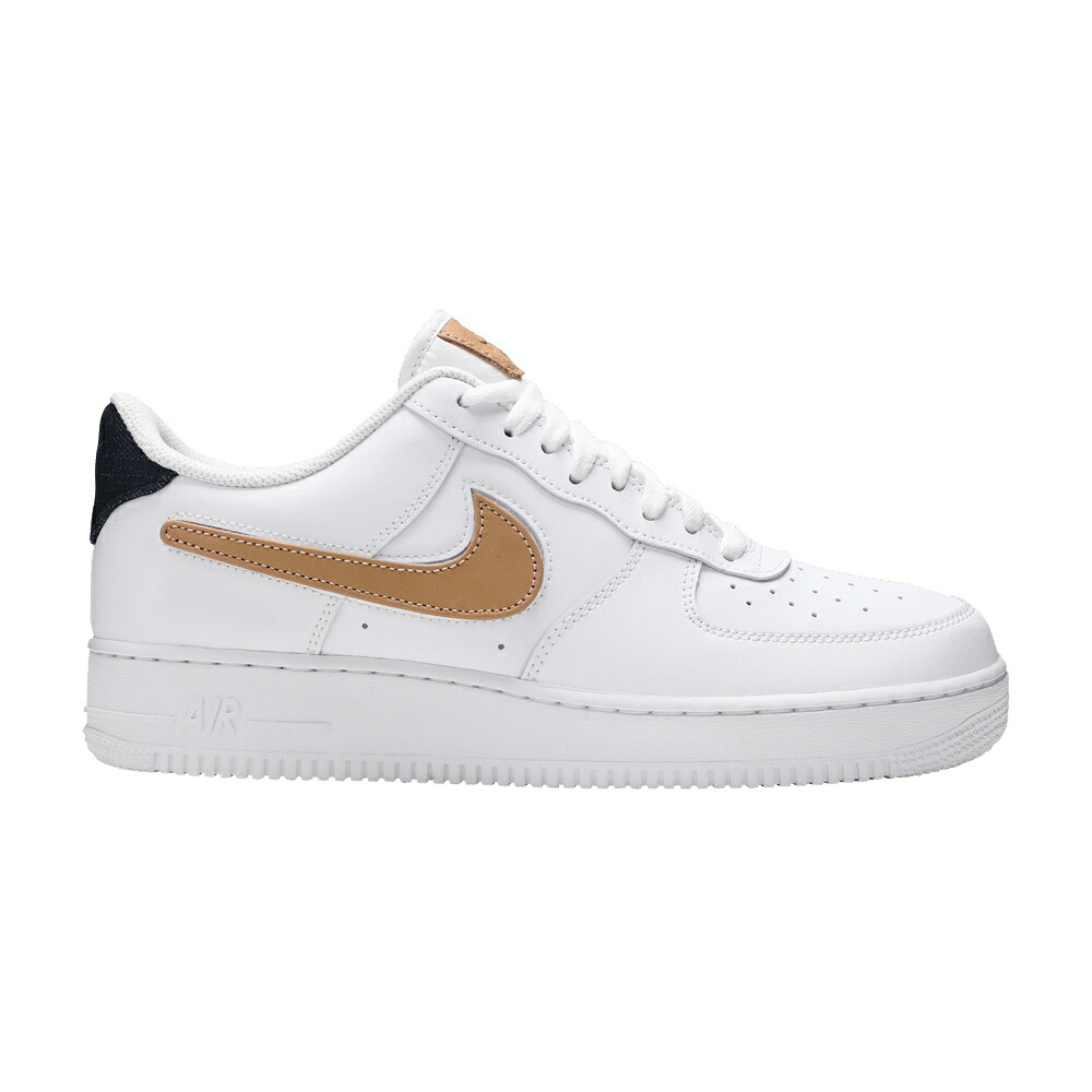 ナイキ スウッシュ スウォッシュ 白いこと 白いこと 空軍 \u002707 \u0027REMOVABLE TAN\u0027 スニーカー メンズ NIKE AIR FORCE 1 LOW LV8 SWOOSH - WHITE VACHETTA / WHITE OBSIDIAN VACHETTA TAN