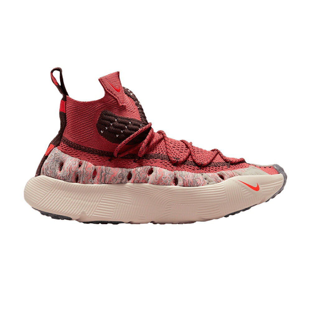 ナイキ フライニット クリムゾン ADOBE スニーカー メンズ NIKE ISPA SENSE FLYKNIT / ADOBE GUAVA ICE BRIGHT CRIMSON